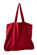 Velvet Tote Bag Red