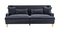 Mykonos 3 Seater Sofa Navy with White Pipping
