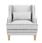 Monaco Arm Chair Pin Stripe Blue