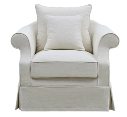 Whitsunday Arm Chair Slip Cover Ivory