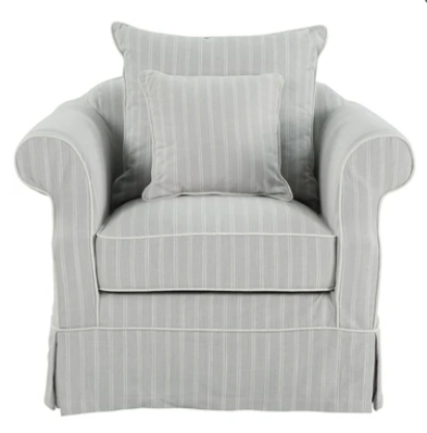 Whitsunday Arm Chair Slip Cover Cloud9 Stripe