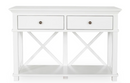 Hamptons White 2 Drawer Console