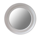 Hamptons White Round Detail Mirror