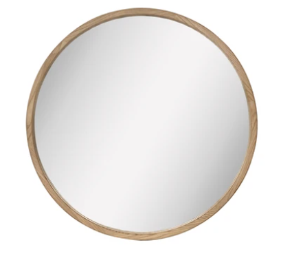 Fine Natural Round Timber Mirror