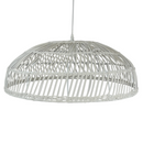 Resort Rattan White Washed Pendant