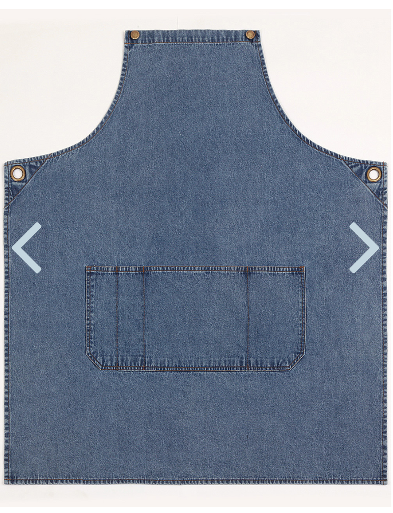 East Denim Cross Back Bib Apron