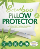 Bamboo Pillow Protectors - Waterproof 2PK