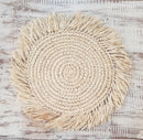 Balinese Raffia Fringe Placemat Natural