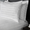 Satin Stripe Flat Sheets or Pillowcases - White