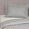 Satin Stripe Quilt Cover Sets - Silver