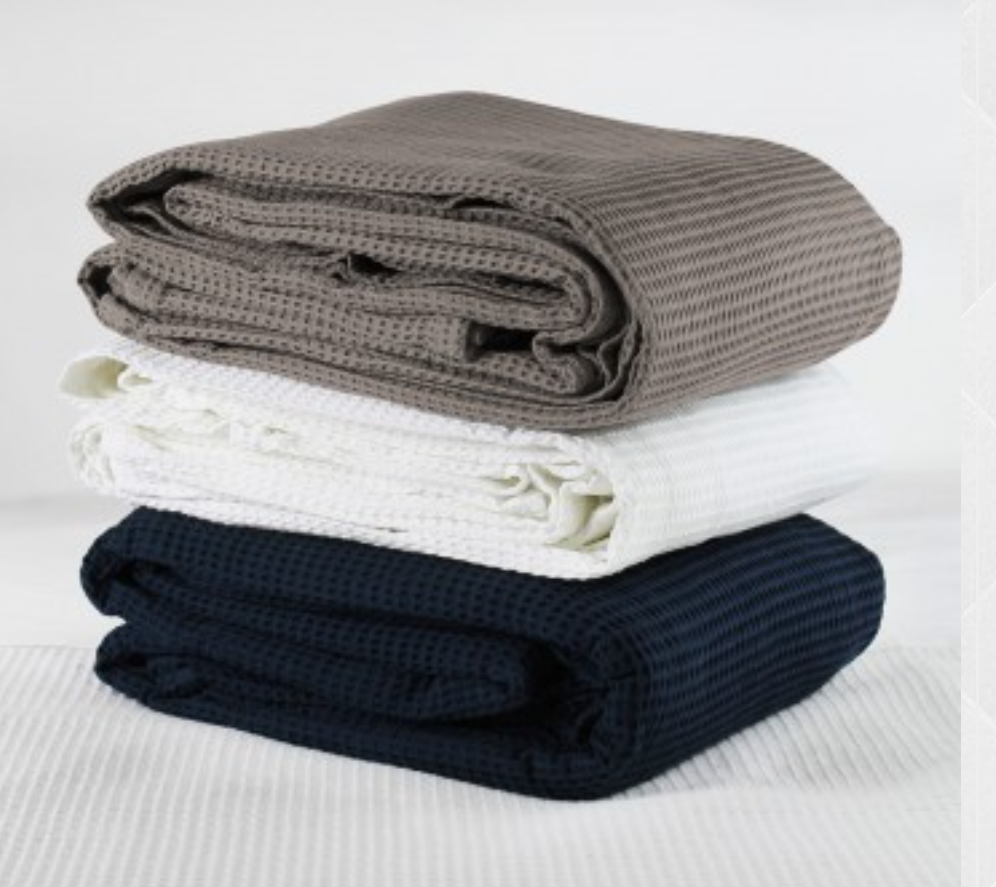 Premium Cotton Waffle Blankets - Navy