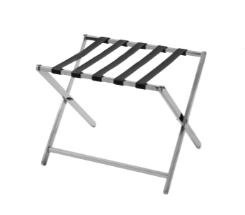 Luggage Rack, Stainless Steel Leather Straps, Without Back