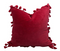 Velvet Red Cushion Cover with Tassals 40x40cm