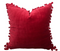 Velvet Red Cushion Cover with Tassals 50x50cm