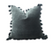 Velvet Charcoal Cushion Cover with Tassals 40x40cm
