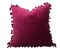 Velvet Majenta Cushion Cover with Tassals 50x50cm