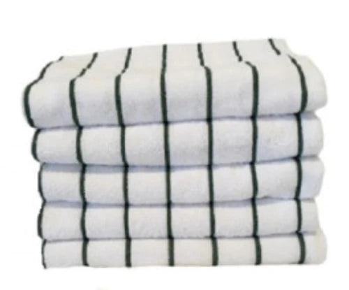 Heavenly Indulgence Wholesale Hotel and Resort Pinstripe Pool Towel Forest White Wholesale