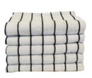 Heavenly Indulgence Wholesale Hotel and Resort Pinstripe Pool Towel Charcoal White Wholesale