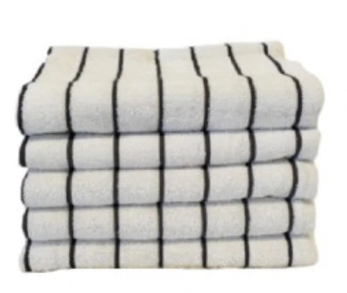 Heavenly Indulgence Wholesale Hotel and Resort Pinstripe Pool Towel Charcoal White Wholesale