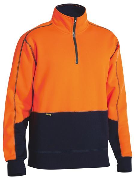 Hi Vis Fleece 1/4 Zip Pullover For Men