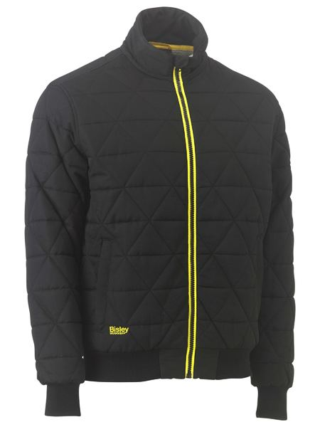 Black Quilted Bomber Jackets For Men