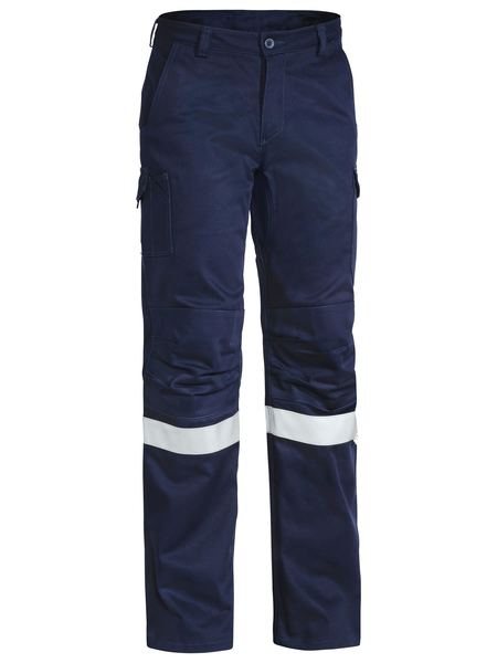 Navy Taped Industrial Cargo Pants For Men