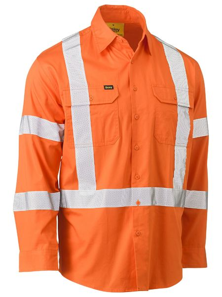 X Taped Biomotion Hi Vis Lightweight Drill Shirt For Men