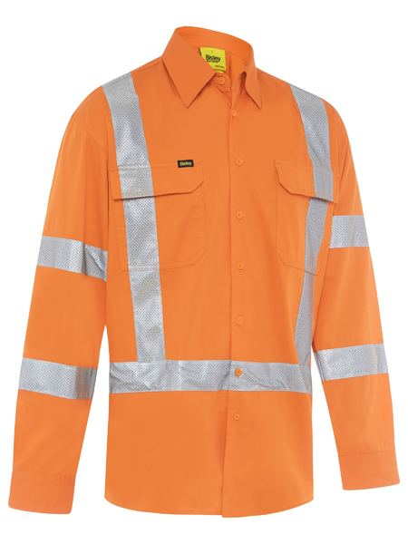 X Taped Biomotion Hi Vis Lightweight Drill Shirt For Men