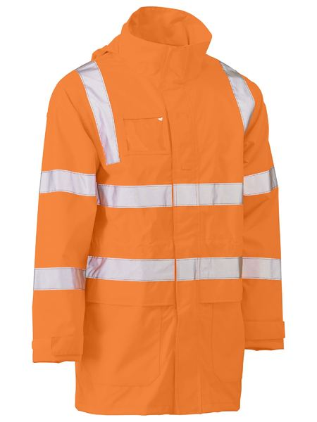 Rail Orange Taped Hi Vis Jacket For Men