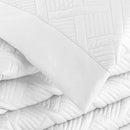 Orcia Quilted Duvet Cover Set White