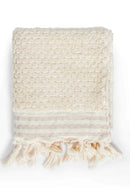 Pompom Turkish Cotton Hand Towel - Natural