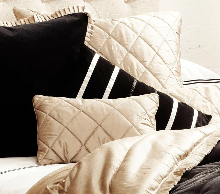 100% Silk Quilted European Cushion