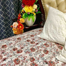 Kantha Quilt Red Blossom