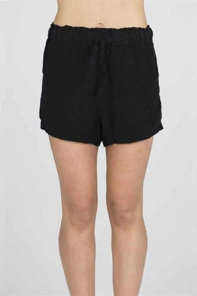 The Linen Shorts - Black
