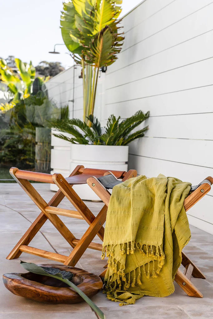 Stonewashed Turkish Towel - Pistachio Green