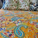 Kantha Quilt Paisley Orange