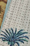 Aqua Palm Tree Dotted Quilt