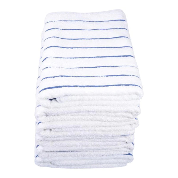 Heavenly Indulgence Wholesale Hotel and Resort Pool Towel Blue  Stripe Wholesale