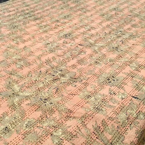 Kantha Quilt Peach Smoke