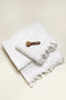 Turkish Cotton Hand Towel - White Stripes
