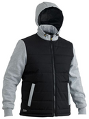 Flx & Move™ Black Puffer Hooded Jacket For Men