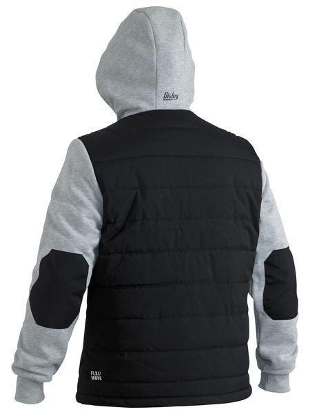 Flx & Move™ Black Puffer Hooded Jacket For Men