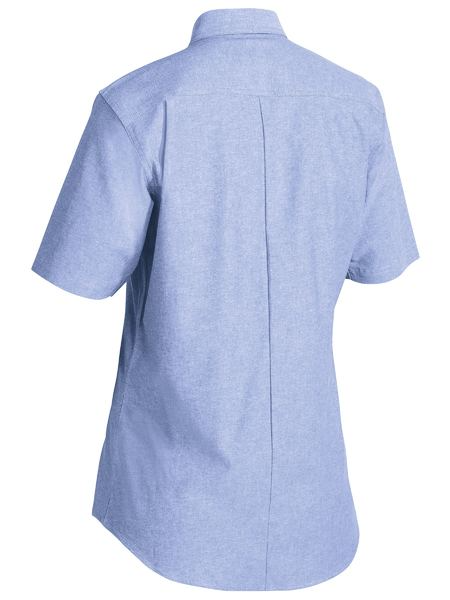 Womens Blue Chambray Shirt- Short Sleeve