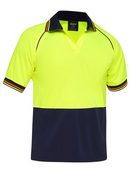 Men's Two Tone Hi Vis Short Sleeve Polo