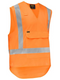 X Taped Rail Orange Hi Vis Detachable Safety Vest Mens