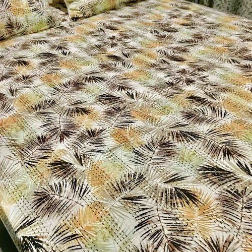 Kantha Quilt Palm Leaf