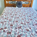 Kantha Quilt Red Blossom