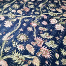 Kantha Quilt Daisy Flower Navy Blue