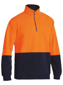 Hi Vis Polar Fleece Zip Pullover For Men