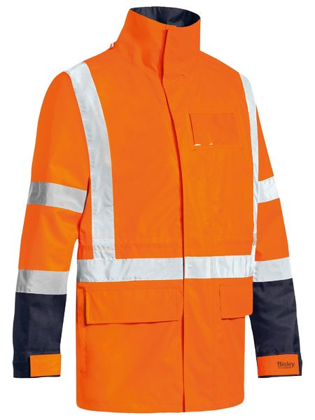Orange Taped 5 in 1 Rain Jacket For Men